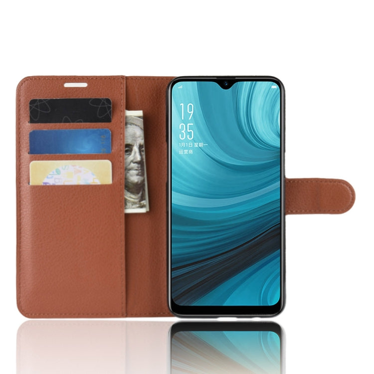 Litchi Texture Horizontal Flip Leather Case For OPPO A7 / A7X ,With Holder & Wallet & Card Slots