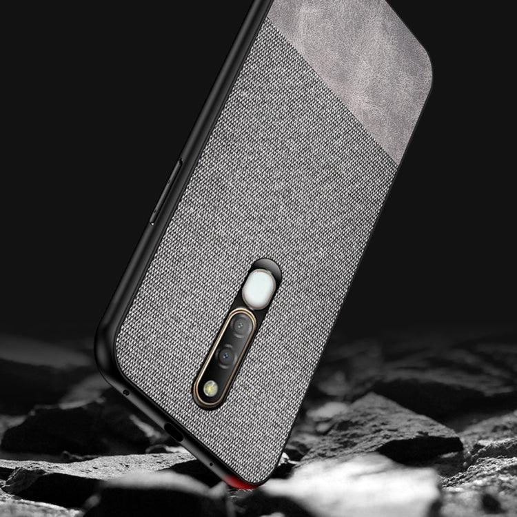 Shockproof Splicing PU + Cloth Protective Case for OPPO F11 Pro