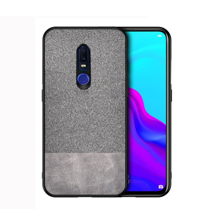 Shockproof Splicing PU + Cloth Protective Case for OPPO F11 Pro