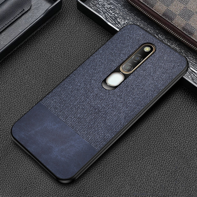 Shockproof Splicing PU + Cloth Protective Case for OPPO F11 Pro