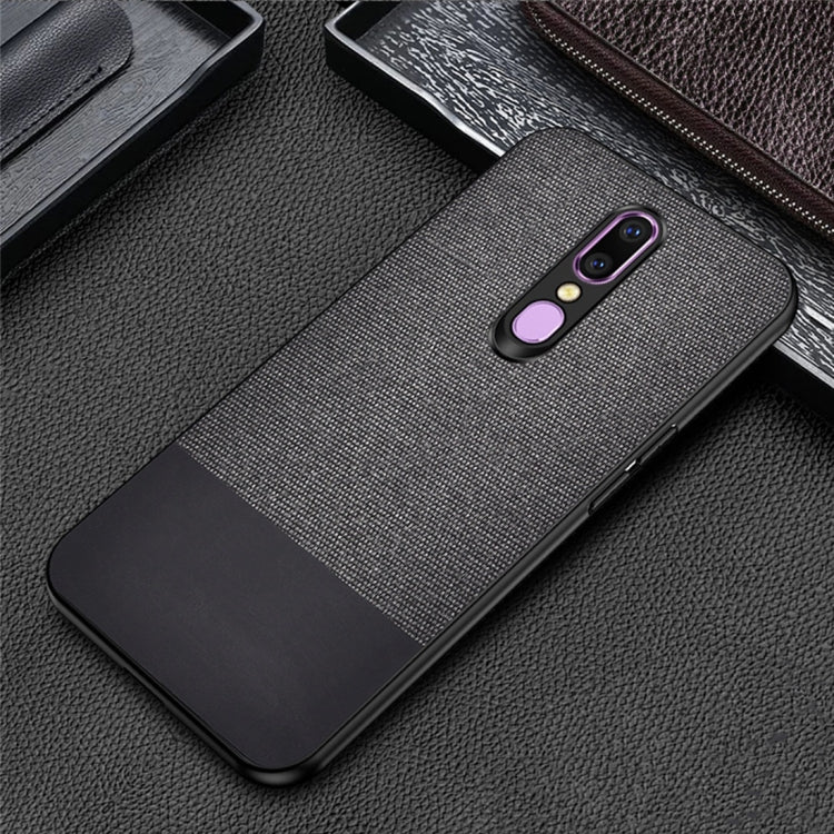 Shockproof Splicing PU + Cloth Protective Case for OPPO F11