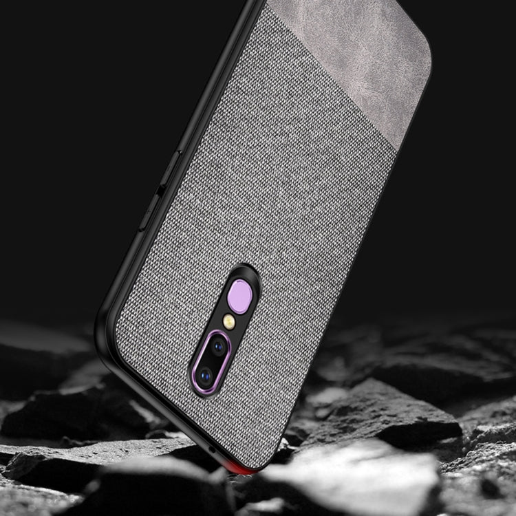 Shockproof Splicing PU + Cloth Protective Case for OPPO F11