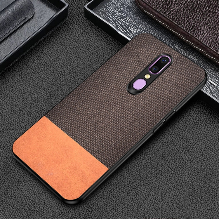 Shockproof Splicing PU + Cloth Protective Case for OPPO F11