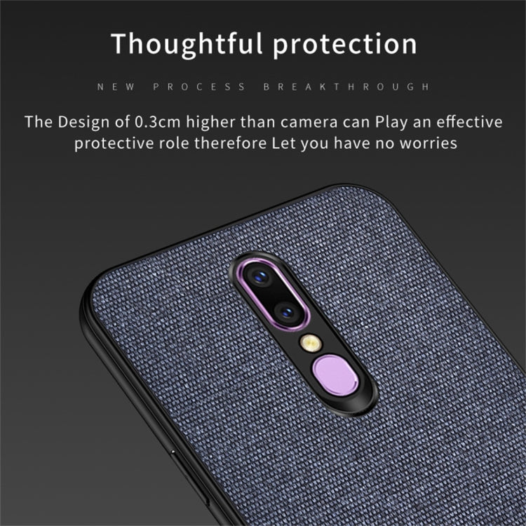 Shockproof Splicing PU + Cloth Protective Case for OPPO F11