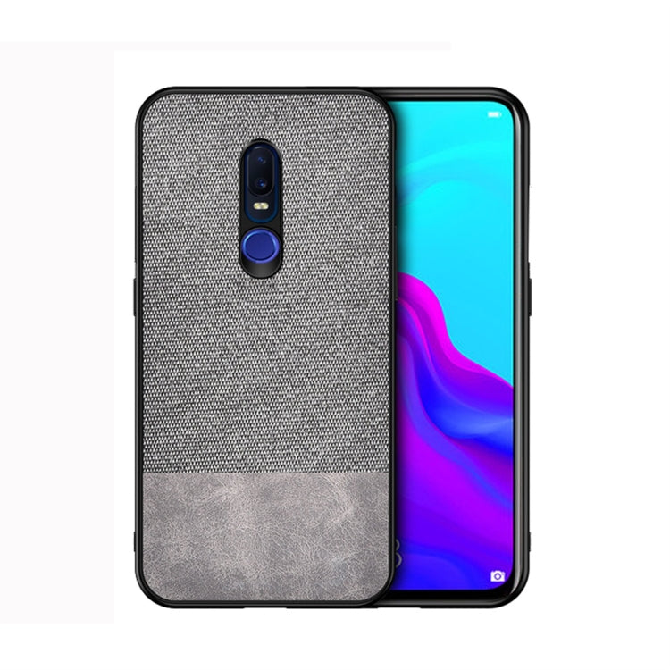 Shockproof Splicing PU + Cloth Protective Case for OPPO R19