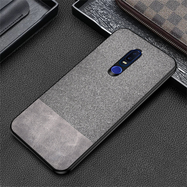 Shockproof Splicing PU + Cloth Protective Case for OPPO R19