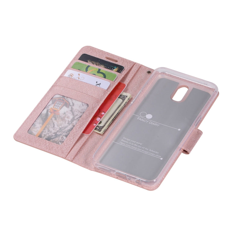 Silk Texture Horizontal Flip Leather Case for OPPO R17, with Holder & Card slots & Wallet & Photo Frame