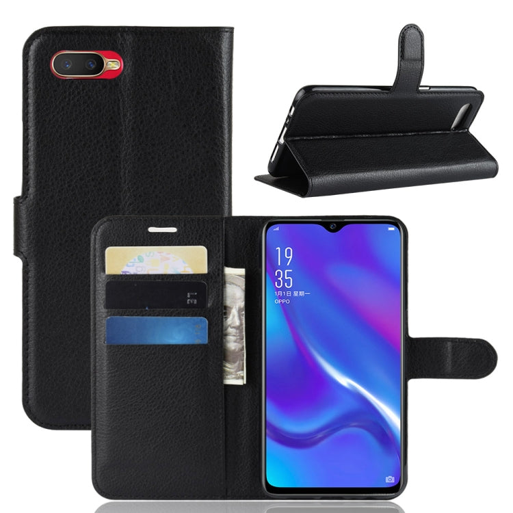Litchi Texture Horizontal Flip Leather Case for OPPO K1, with Holder & Card Slots & Wallet