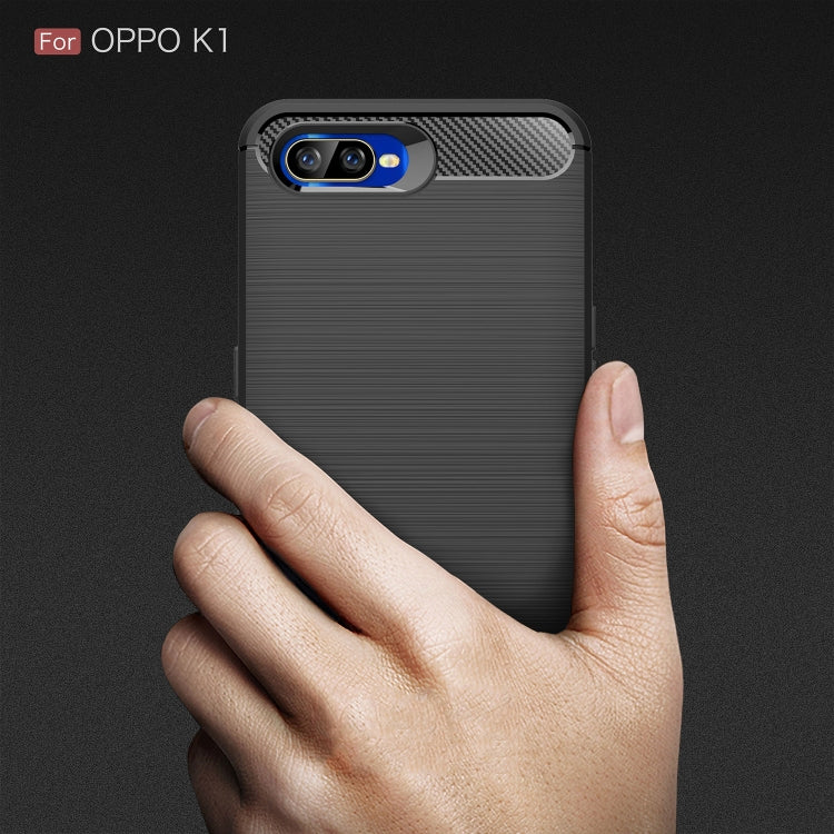 Brushed Texture Carbon Fiber TPU Case for OPPO K1
