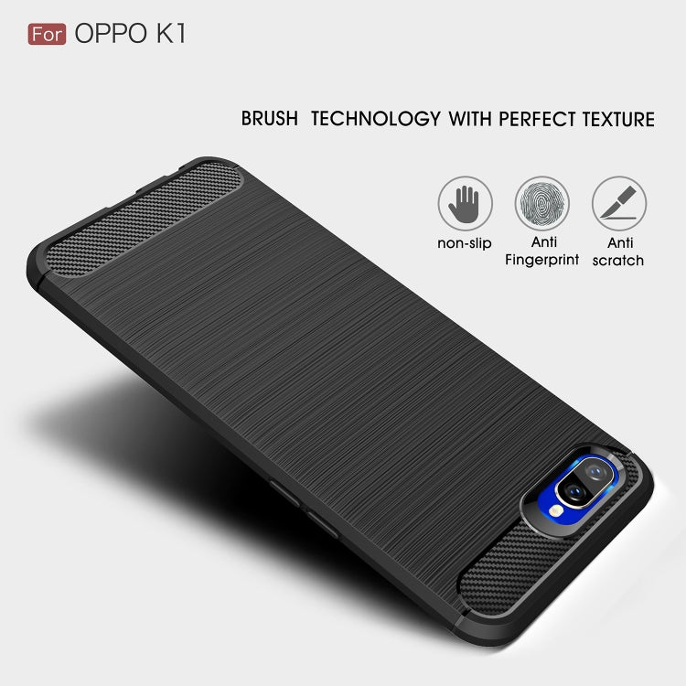 Brushed Texture Carbon Fiber TPU Case for OPPO K1