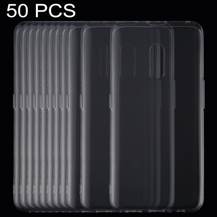50 PCS 0.75mm Ultrathin Transparent TPU Soft Protective Case for OPPO Realme X