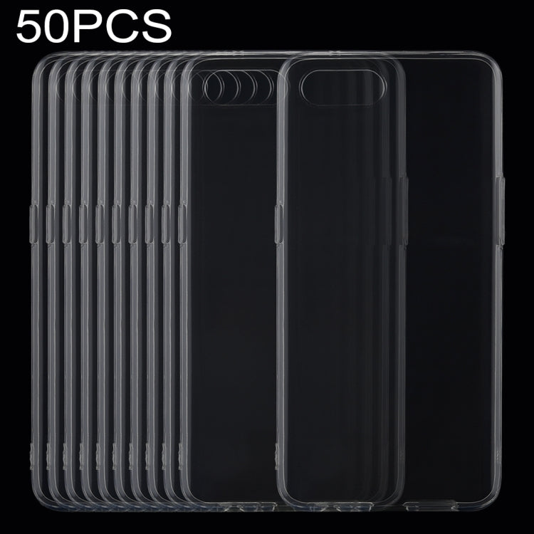 50 PCS 0.75mm Transparent TPU Case for OPPO K1