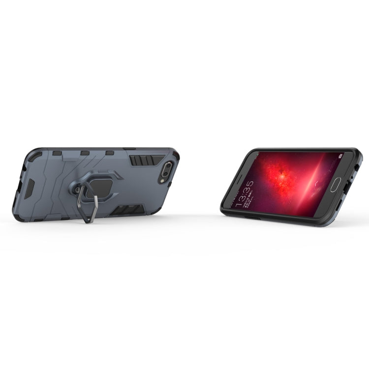 PC + TPU Shockproof Protective Case for OPPO R11, with Magnetic Ring Holder