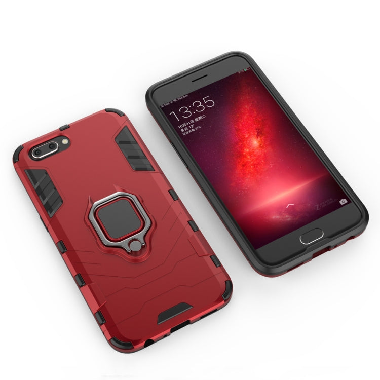 PC + TPU Shockproof Protective Case for OPPO R11, with Magnetic Ring Holder