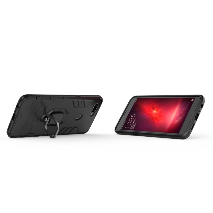 PC + TPU Shockproof Protective Case for OPPO R11s Plus, with Magnetic Ring Holder