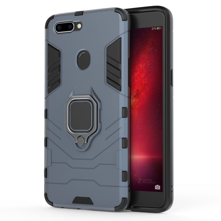 PC + TPU Shockproof Protective Case for OPPO R11s Plus, with Magnetic Ring Holder