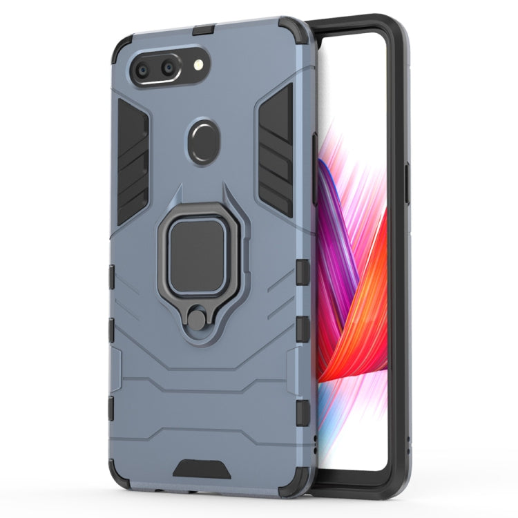 PC + TPU Shockproof Protective Case for OPPO R15 Pro, with Magnetic Ring Holder