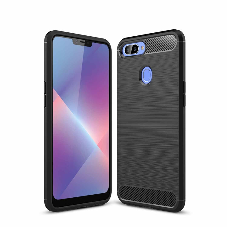 Brushed Texture Carbon Fiber Shockproof TPU Case for OPPO Realme 2