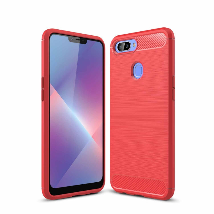 Brushed Texture Carbon Fiber Shockproof TPU Case for OPPO Realme 2