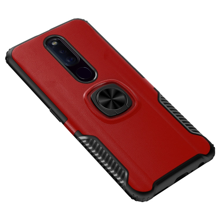 Shockproof Car Magnetic Case with 360 Degree Gold Armor Ring for OPPO F11 Pro