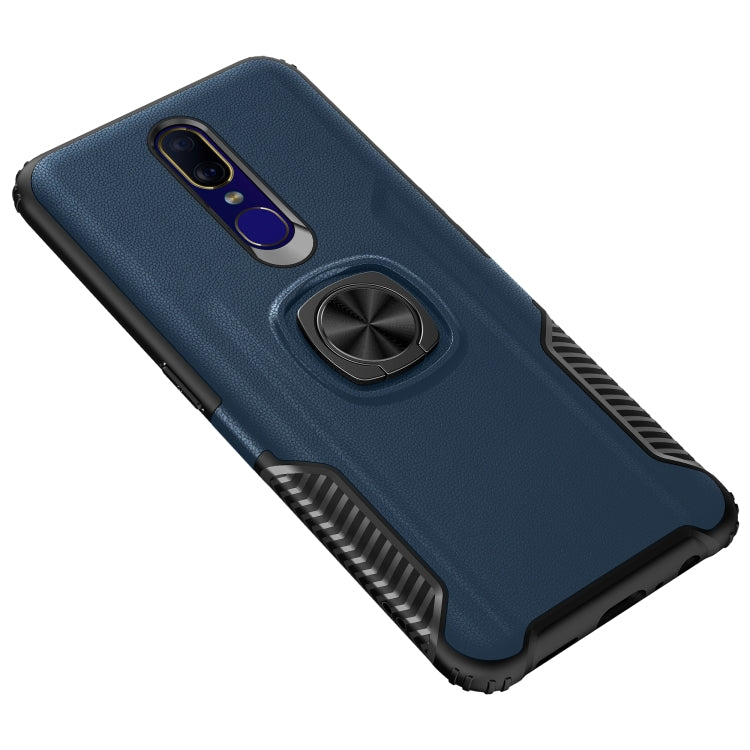 Shockproof Car Magnetic Case with 360 Degree Gold Armor Ring for OPPO F11