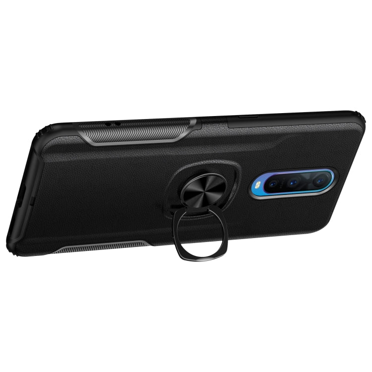 Shockproof Car Magnetic Case with 360 Degree Gold Armor Ring for OPPO RX17 Pro