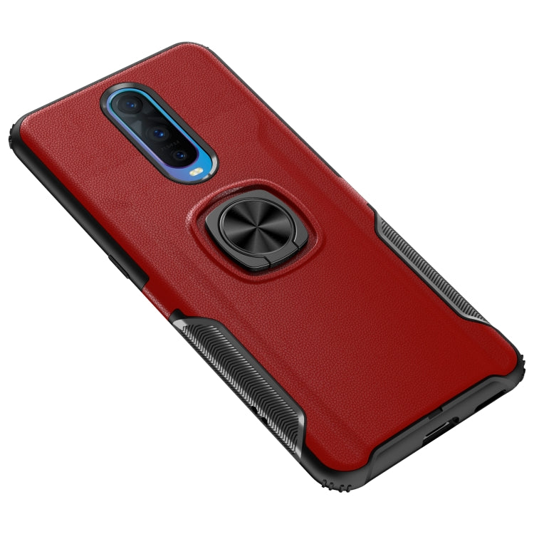 Shockproof Car Magnetic Case with 360 Degree Gold Armor Ring for OPPO RX17 Pro