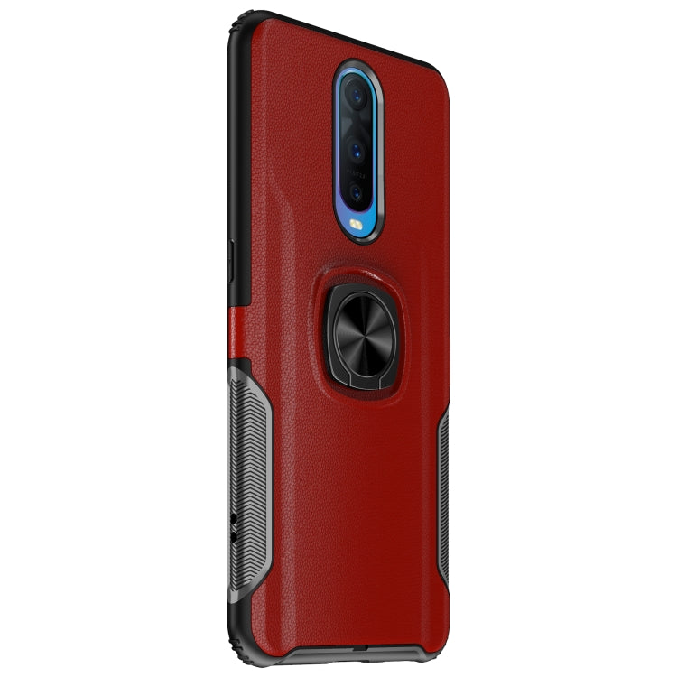 Shockproof Car Magnetic Case with 360 Degree Gold Armor Ring for OPPO RX17 Pro