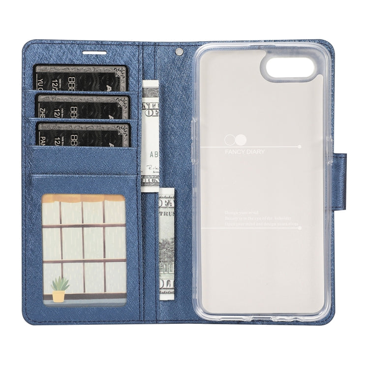 Silk Texture Horizontal Flip Leather Case for OPPO A5s (AX5s), with Holder & Card Slots & Wallet & Photo Frame