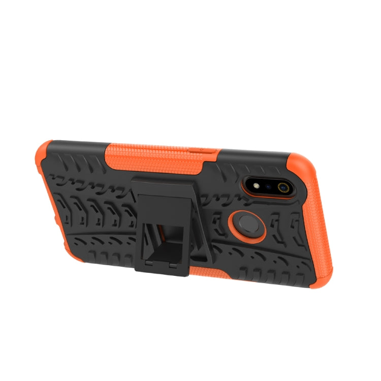 Tire Texture TPU+PC Shockproof Case for OPPO Realme 3, with Holder