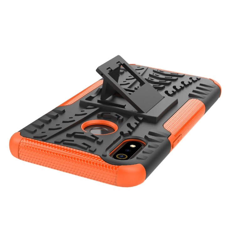Tire Texture TPU+PC Shockproof Case for OPPO Realme 3, with Holder