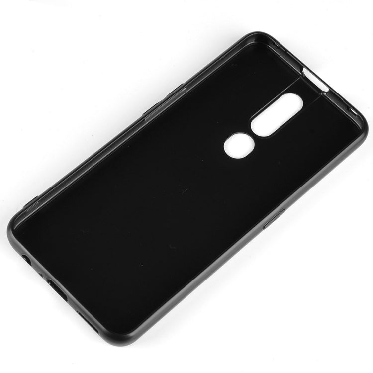 Shockproof Sheep Skin PC + PU + TPU Case for OPPO F11 Pro(Black)