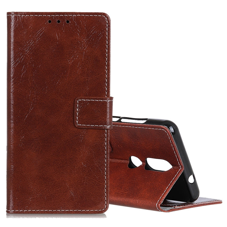 Retro Crazy Horse Texture Horizontal Flip Leather Case for OPPO R19, with Holder & Card Slots & Photo Frame