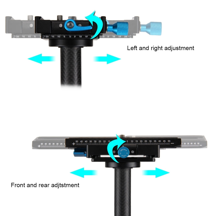 [RUS Warehouse] PULUZ 38.5-61cm Carbon Fibre Handheld Stabilizer for DSLR & DV Digital Video & Cameras, Load Range: 0.5-3kg