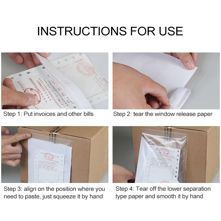 1000 PCS 18cm x 27cm PE Self Sealing Waterproof Self-adhesive Bag with Customized Logo & Design, Long Side Open