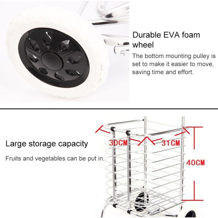 Portable Foldable Aluminum Alloy Luggage Truck Hand Cart Shopping Small Trolley Case