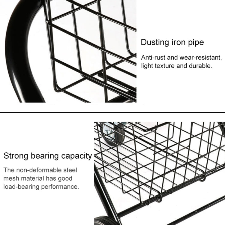 Portable Foldable Luggage Truck Hand Cart Double Basket Shopping Supermarket Trolley Case