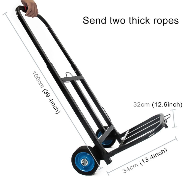 Folding Portable Trolley Mini Luggage, Household Shopping Small Trolley Case, Load 75 kg