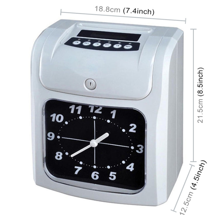 Electronic Time Clock Paper Card English Attendance Machine Punch Machine, Support Music Bell