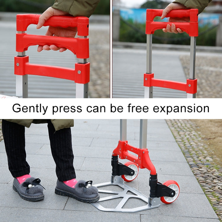 Two-Section Folding Portable Trolley Mini Luggage, Household Shopping Small Trolley Case, Load 75 kg(Blue)