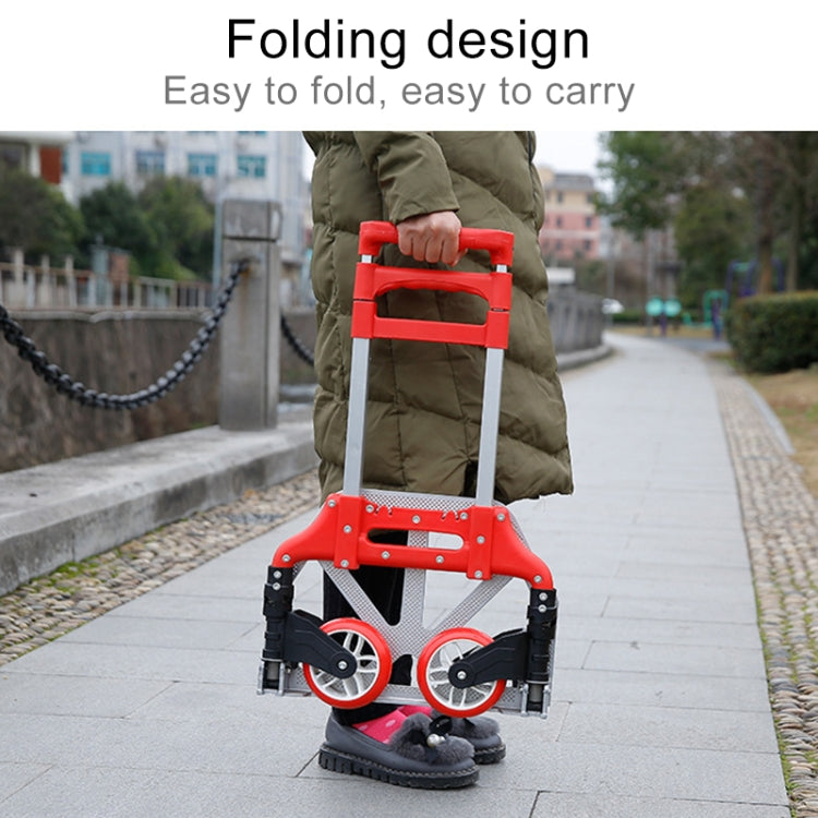 Two-Section Folding Portable Trolley Mini Luggage, Household Shopping Small Trolley Case, Load 75 kg(Blue)
