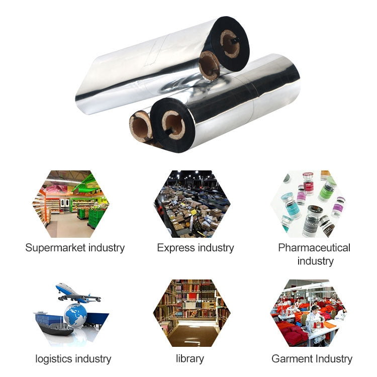 2 PCS Wear-resistant Mixed Wax-based Printer Coated Paper Barcode Ribbon, Size: 5cmx300m