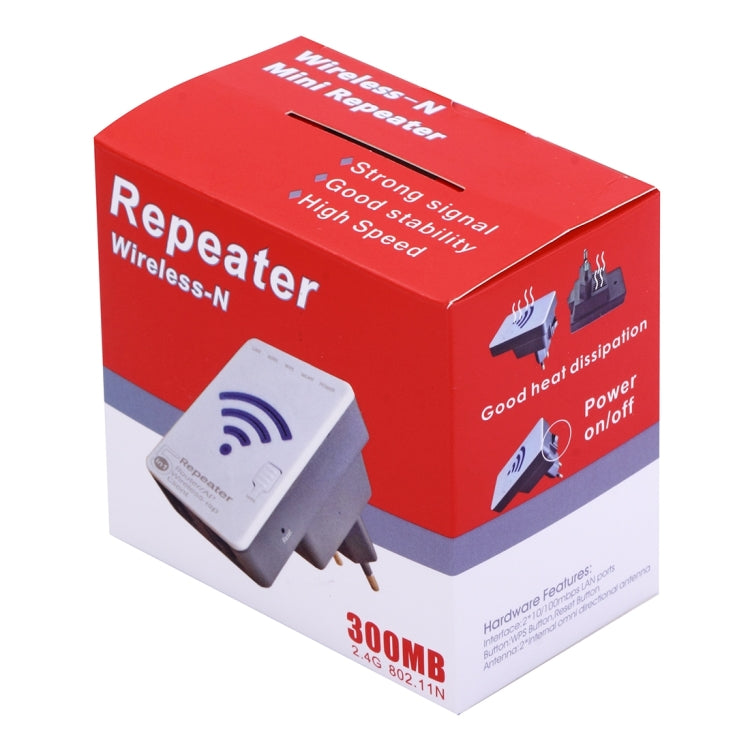 Wireless-N Mini Wifi Router 300Mbps 802.11n/g/b Repeater Booster with LAN + WAN Ports, EU Plug
