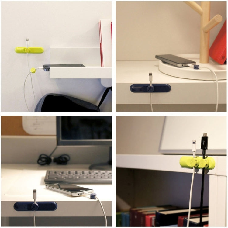 Magnetic USB Cable Clip Desk Tidy Organiser Wire Lead Holder with Adhesive Backed