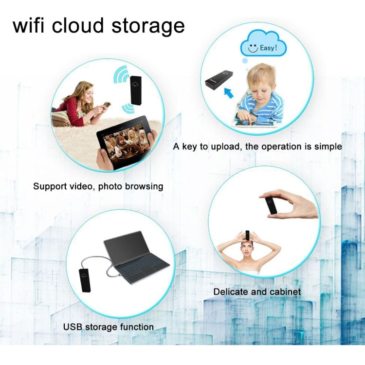 Ibank Mini WiFi Wireless Storage Box Hard Drive Disk USB Driver Card Reader with 700mAh Battery for Mobile Phones & Tablets, Compatible with Android 3.0 or Above and IOS 5.1.1 or Above, Support Micro SD Card / TF Card up to 128GB, Size: 84 x 28 x 12 mm