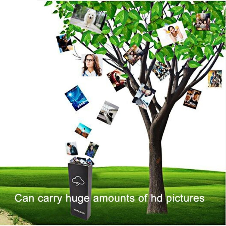 Ibank Mini WiFi Wireless Storage Box Hard Drive Disk USB Driver Card Reader with 700mAh Battery for Mobile Phones & Tablets, Compatible with Android 3.0 or Above and IOS 5.1.1 or Above, Support Micro SD Card / TF Card up to 128GB, Size: 84 x 28 x 12 mm