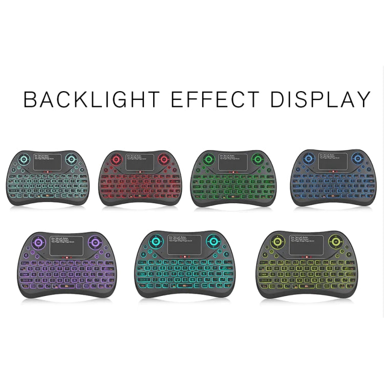 S913 2.4GHz Mini Smart Colorful Backlit Rechargeable Wireless Gaming Keyboard for Tablet / PC / Android TV Case, with Touchpad & Air Mouse