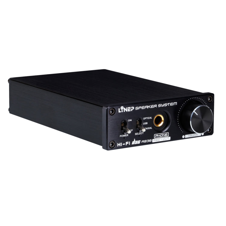 A936 Portable Fiber Coaxial USB Headphone Amplifier Digital Audio DAC Decoder (Black)