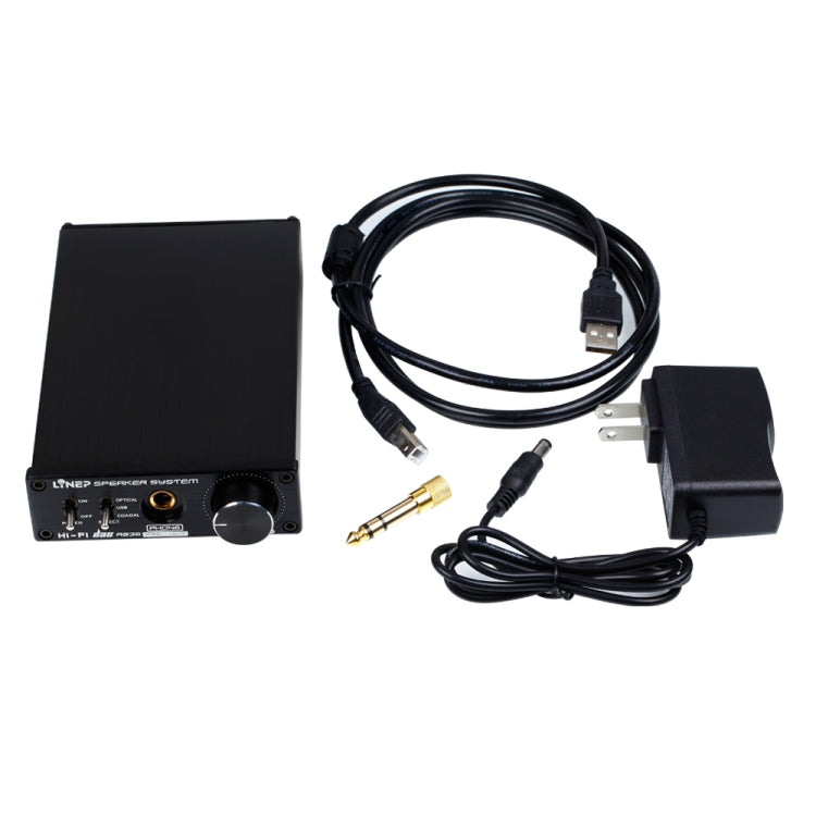 A936 Portable Fiber Coaxial USB Headphone Amplifier Digital Audio DAC Decoder (Black)