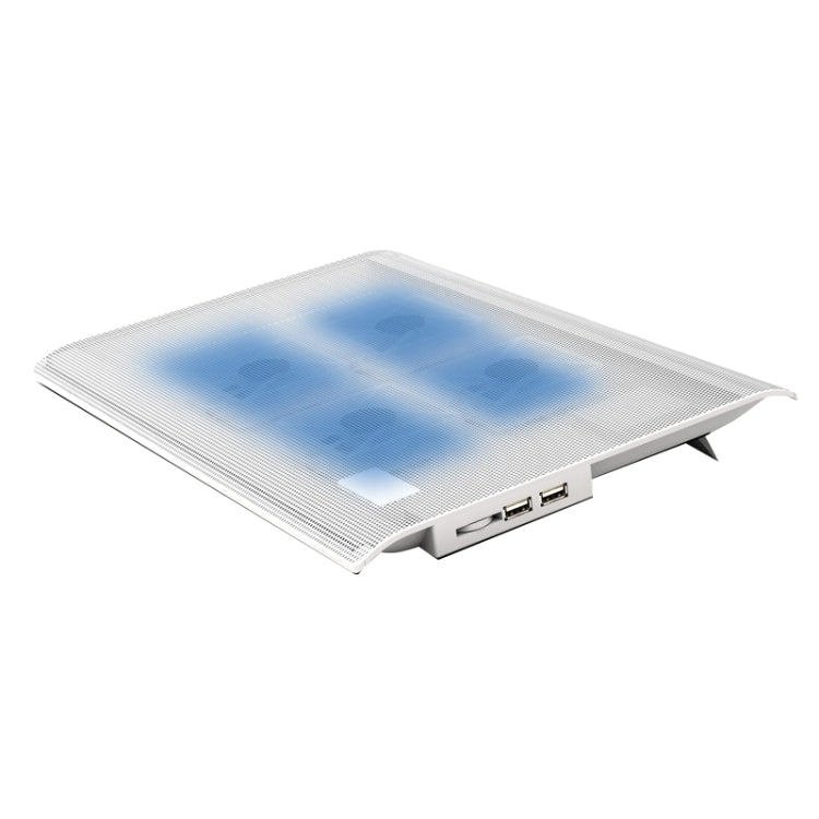 NUOXI L112A Four Fans Adjustable Speed Silent Notebook Computer Cooling Base USB Cooler Pad with 2 x USB Ports